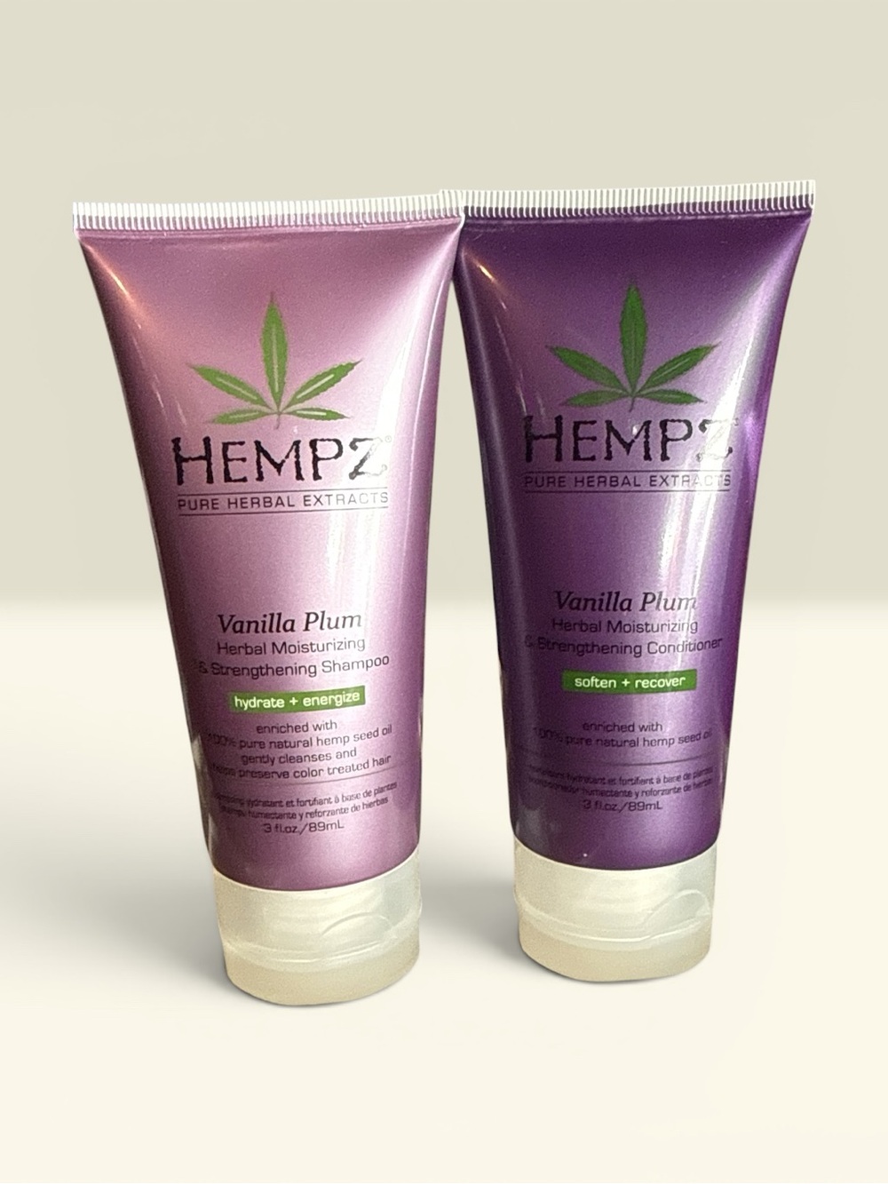 Hempz Vanilla Plum Shampoo & Conditioner Set (purple)